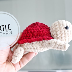 Low Sew Turtle crochet Pattern, Amigurumi mini turtle pattern,