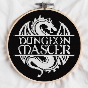 Patrón de punto de cruz para Dungeon Master: Dragón de DnD (Descarga digital, PDF)