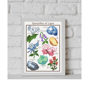 Liyue Specialties Cross Stitch Pattern: Genshin Impact (Digital Download, PDF)