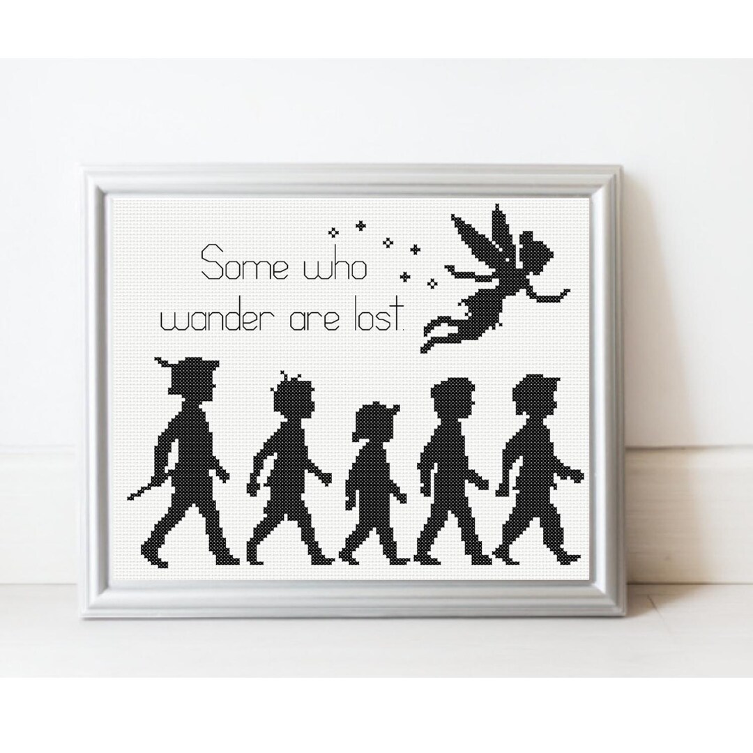 Lost Boys Peter Pan Silhouette Digital Cross Stitch Pattern PDF ...