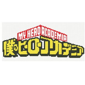My Hero Academia Logo Cross Stitch Pattern: Anime Manga Embroidery (PDF Pattern)