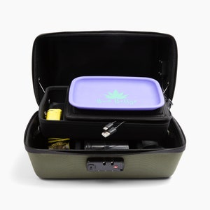 Smell-Proof Lockable Stash Box – Portable Cannabis Storage with LED & Handle