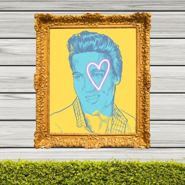 Elvis Presley Artwork - Yard Art - Outdoor Wall Artwork - Garden Art - Garden Decor - Home Decor - Waterproof