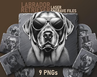 Labrador Retriever Laser Engraving PNG Files: Dog Art (Digital Download)