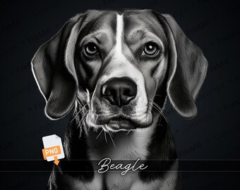 Beagle Dog PNG File: High-Resolution Transparent Design (Digital Download)