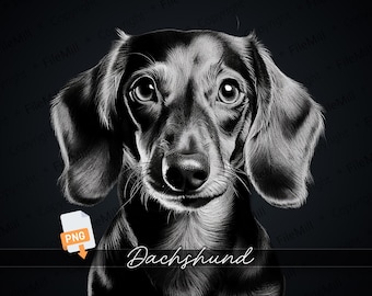 Dachshund PNG File – Transparent Design for Sublimation, Laser Engraving & UV Printing | Dog Lover PNG
