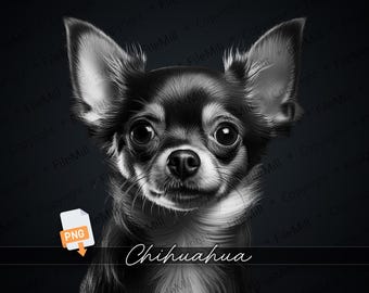 Chihuahua PNG File – Transparent Design for Sublimation, Laser Engraving & UV Printing | Dog Lover PNG