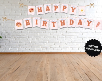 Brunch Anyone Birthday Banner • Pancakes & Pajamas Party (Instant Download)