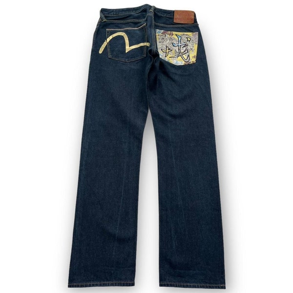 RARE Evisu Selvage Jeans Tiger Painted Pocket
