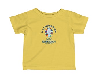 EM 2024 Kleinkind-T-Shirt, It's Coming Home Fußball-Baby-T-Shirt, süße Sportausrüstung für Babys und Kleinkinder