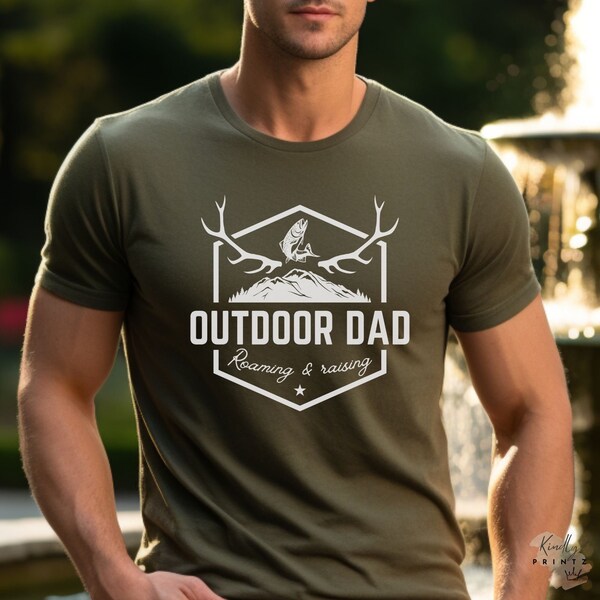 Fathers day shirt, outdoorsman Fathers day shirt, Fishing shirt, first fathers day, birthday gift, hiking shirt, step dad gift, deer hunter.