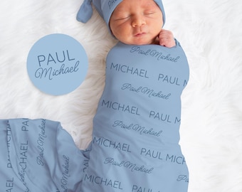 Full Name Swaddle Blanket, Bow And Swaddle Set, Newborn Swaddle With Name, Personalized Swaddle, Baby Name Swaddle,Newborn Baby Name Blanket