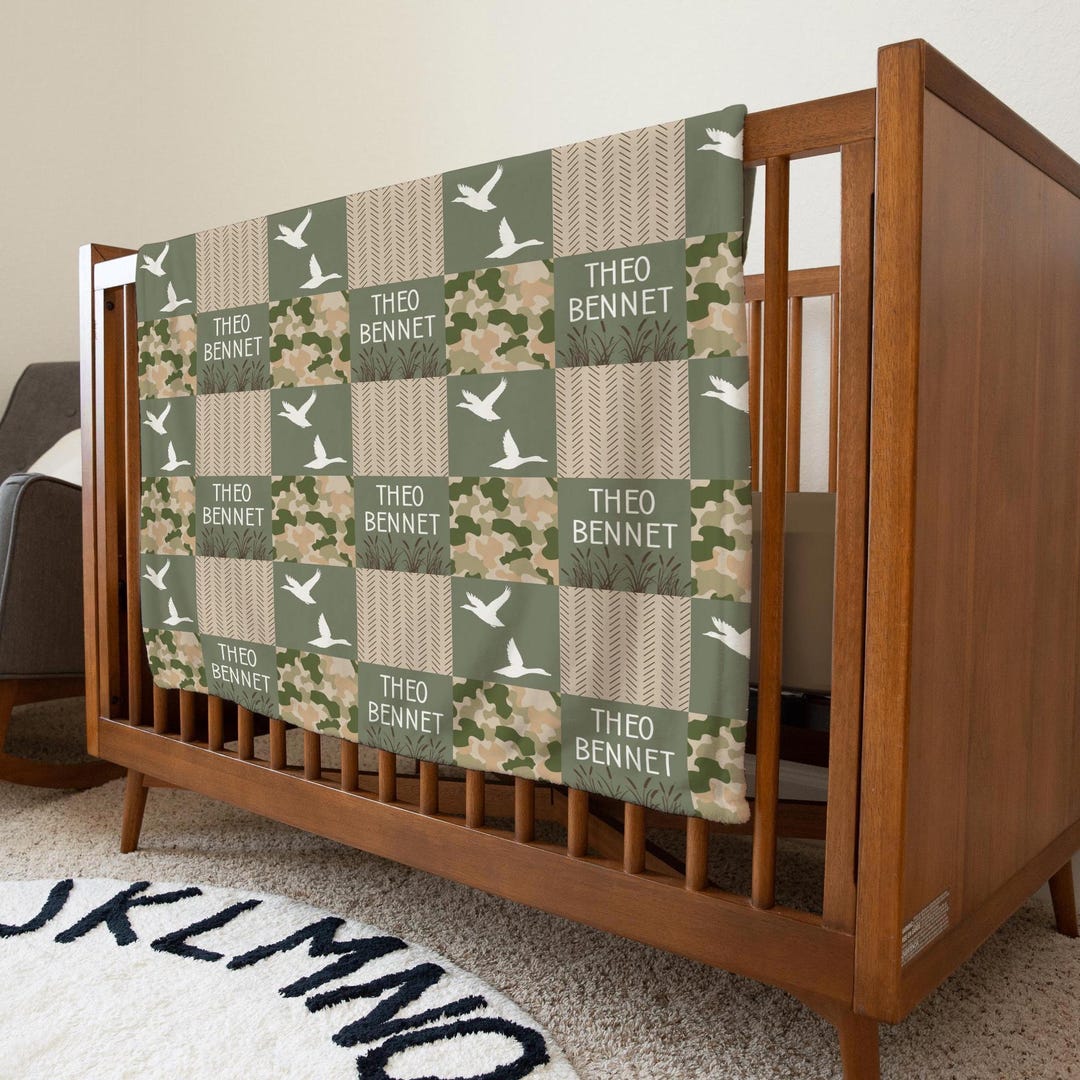 Personalized Mallard Duck Baby Blanket With Name, Hunting Baby ...