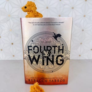 Crochet Gold Dragon Fantasy Bookmark