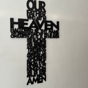 Lord&#39;s Prayer Cross Wall Decor