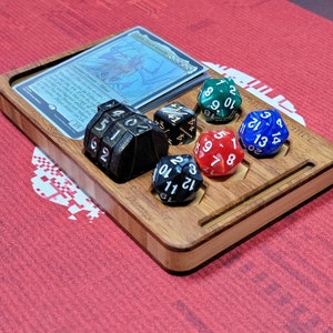 Handcrafted Wooden MTG Commander Tray: EDH Command Zone Organizer