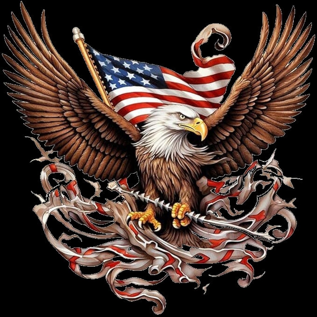 Eagle With American Flag Art – Patriotic Wall Art (digital Download) - Etsy