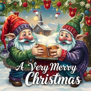 A Few Sleeps Left Before Christmas Gnome Art AI Created One of a Kind Digital Download Canvas Poster Wall Art Printable DIY Craft Supply