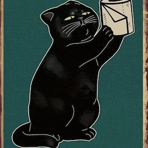 Black Cat Art - Remember To Wipe - Butt Napkins - AI Enhanced Versatile Digital Designed Instant Download Fairycore, Cottagecore, DIY Craft