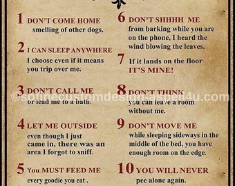 Corgi House Rules Art Print, Dog Lover Gift (Digital Download)