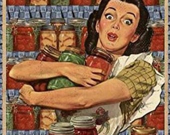 Canning Season Art Print – Retro Kitchen Cottagecore Decor (Digital Download)