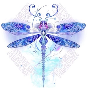 DIY Printable Beautiful Dragon Fly Transparent Background | Digital Download Wall Art Print  Custom Cards, TShirt Art, Coffee Cup Design Etc