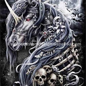 Night Skull Unicorn Mosaic Collage AI Created One of a Kind Digital Download Canvas Poster Wall Art DIY Printable Gift Make Your Own Crafts