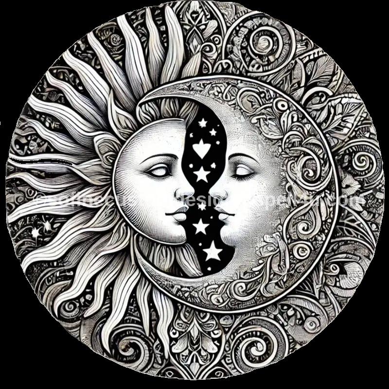 Sun Moon and Stars Printable AI Created One of a Kind Transparent ...