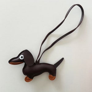 Charm de sac mignon chien saucisse : chiot fantaisiste recto-verso image 3