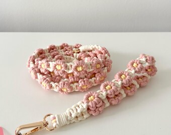Handmade Crochet Daisy Phone Strap Combo - Etsy