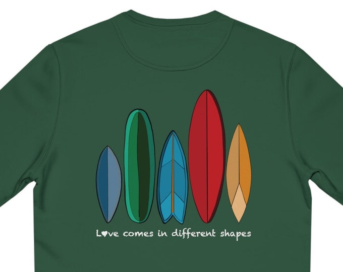 Surf sweater with surfboards gift for surfer surfing gift oversized pullover watersport sweater aesthetic sweatshirt surfing sweatshirt EU