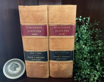 Leather Bound Law Books from 1898