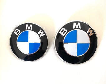 2x BMW-logo's 82 mm / 74 mm motorkap en kofferbak 80 mm 72 mm Blauw Wit embleembadge Nieuwe badgeserie 1 2 3 4 5 6 9 X1 X2 X3 X4 X5 X6 70 mm 72 82 8