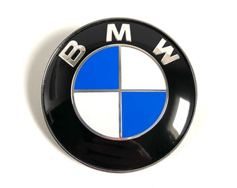 1x logo Bmw 82mm 80mm Capot Ou Coffre Emblème Bleu Blanc Badge Insigne Neuf Serie 1 2 3 4 5 6 9 X1 X2 X3 X4 X5 X6