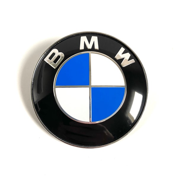 1x BMW logo 82mm 80mm Hood Or Trunk Emblem Blue White Badge Badge New Series 1 2 3 4 5 6 9