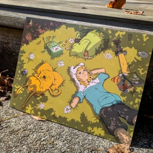 Impresión de Hora de Aventuras / Arte televisivo de fantasía acogedor (23 x 30 cm)