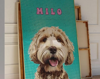 Retrato de perro personalizado, imagen de gato personalizada, arte de pared para mascotas, foto de mascota personalizada, pintura de animales, retrato de mascota personalizado, regalo para mamá de perros y gatos