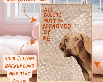 Póster divertido de animales, citas divertidas sobre perros, humor sobre el baño, citas personalizadas sobre perros y gatos, regalo para mamás de perros y gatos, impresión personalizable con humor sobre animales