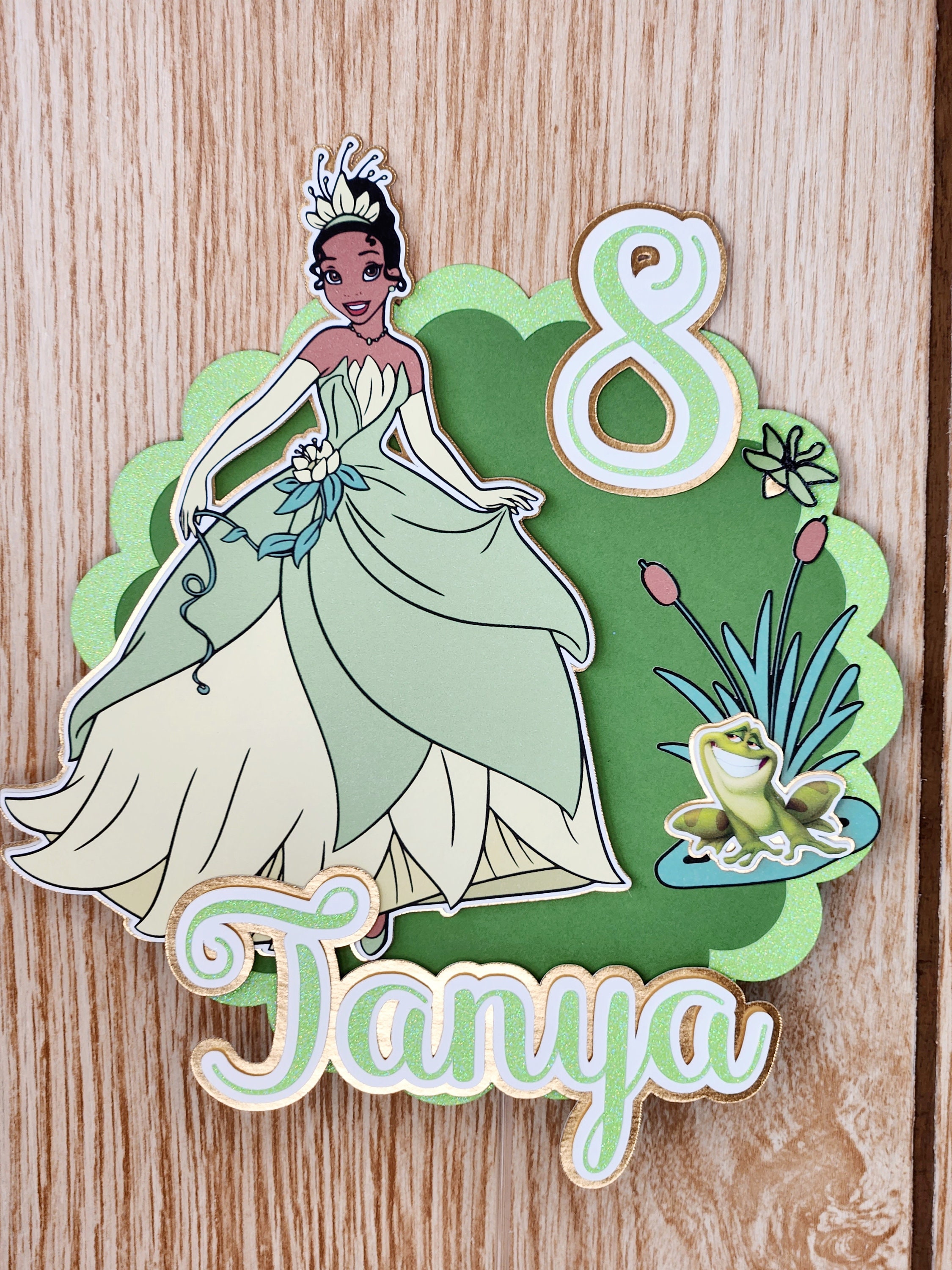 Tiana Inspired Cake Topper Princess and the Frog Personalized Cake ...