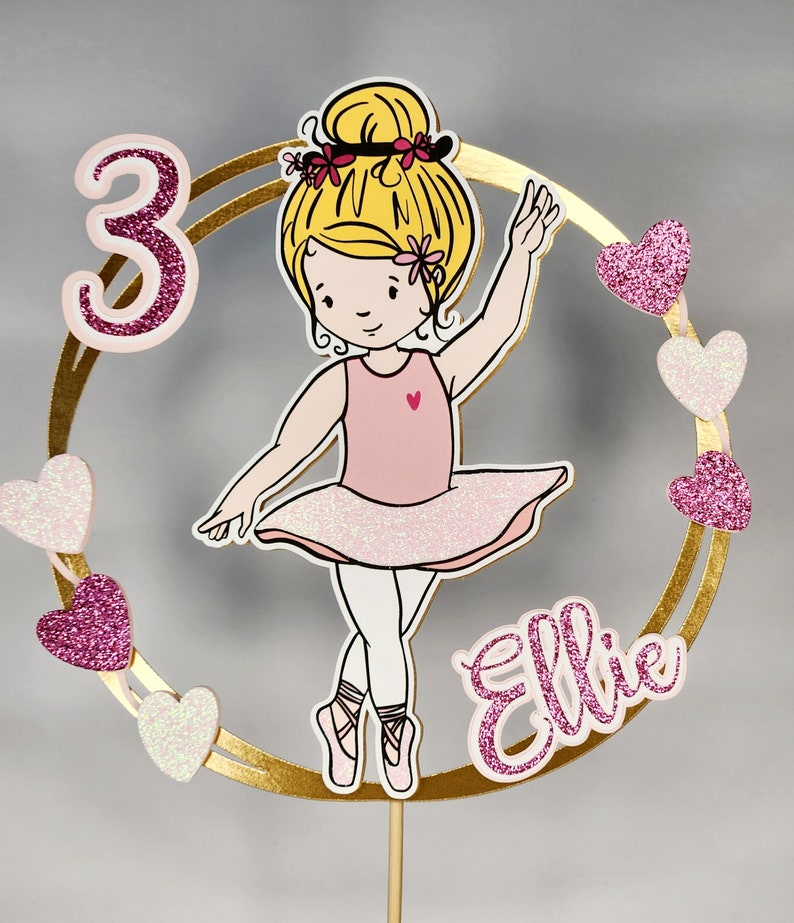 Ballerina Cake Topper Pink Ballet Cake Topper for Dancer Ballet — free download
