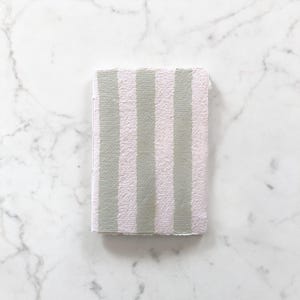 Quaderno artigianale di carta fatta a mano, fantasia a righe, rilegato a mano, formato A6, stile regalo romatico, taccuino pensieri, diy