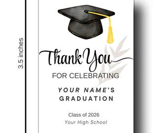 Personalized High School Graduation Favor Tags – Class of 2026