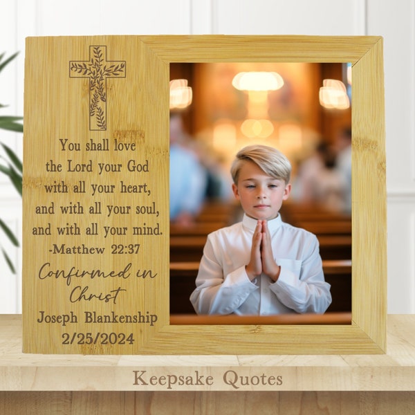 Confirmation Gift Personalized Confirmation Picture Frame Religious Gift, Boy Confirmation, Girl Confirmation Sponsor Confirmed in Christ