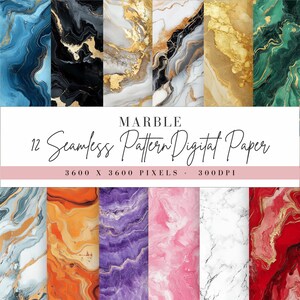 Marble Digital Paper, Commercial Use PNG, Design, Seamless Background Texture, Ink Design, Agate Image Color Pattern