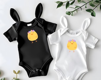 Babybody bedrukt | Rompertje | Cadeau voor Pasen | Paasmotief| Biologisch katoen | souvenir | creatief cadeau van oma, tante, vrienden