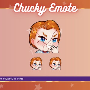 Chucky Child&#39;s Play, Chucky Dead By Daylight, Chucky Twitch and Discord Emote