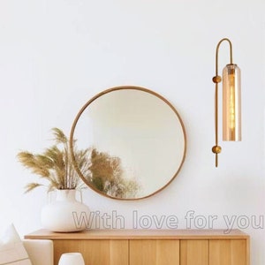 Gold Led Wall Sconce/Light Fixture /Glass Wall Lamp Bedroom/Wall Room Lighting/Wall Sconce Light/Indoor Lighting Hallway/Bedside wall light
