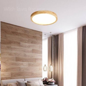 Ceiling LED Chandelier/Pendant Wood Sconce/Round Led lamp/Modern Ceiling Fixture/Suspended lighting/Lighting fixture/Wooden ceiling light zdjęcie 1