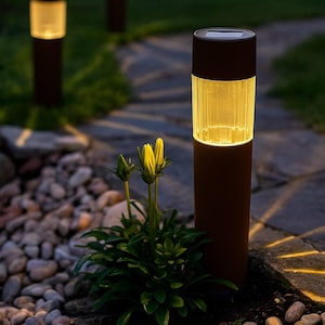 20-Pack Solar Garden Lights: LED Pathway Stake Lamps, Auto On/Off