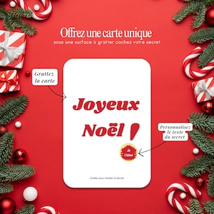 Carte à gratter personnalisable • Cadeau de noël • Annonce grossesse • Demande en mariage / témoins  • Bon pour • Gender reveal • Surprise